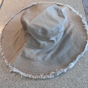 Lucky Wide Brim Fringe Bucket Hat